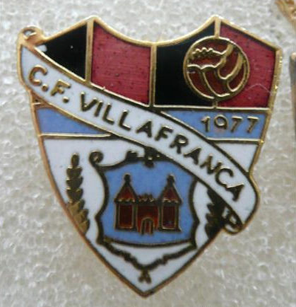 Antigua Insignia Equipo Futbol: CF Villafranca  (Sección: Pin de Deportes) (Coleccionismo Deportivo - Pins de Deportes)
